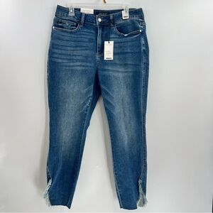 Judy Blue High Rise Skinny Jeans Raw Hem Split Plus 14W NWT Trend